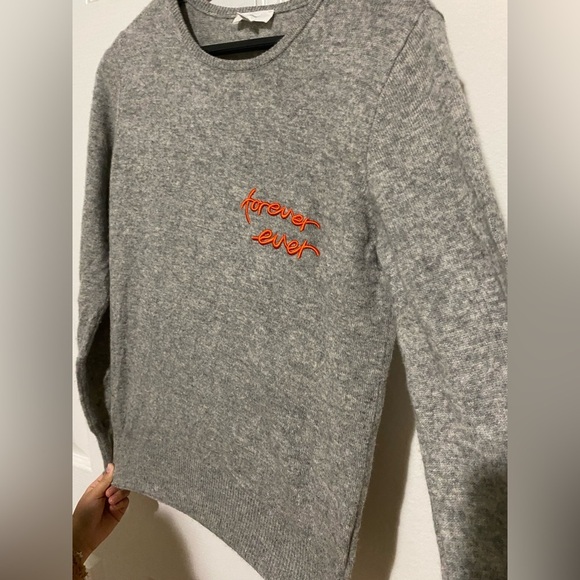 A loves A Women's Pullover Sweater Crew Neck Long Sleeve wool  Gray Size small - Picture 4 of 16